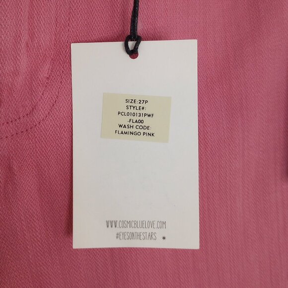 Cosmic Blue Love Adrianne Boyfriend Jean in Flamingo Pink - Picture 4 of 11
